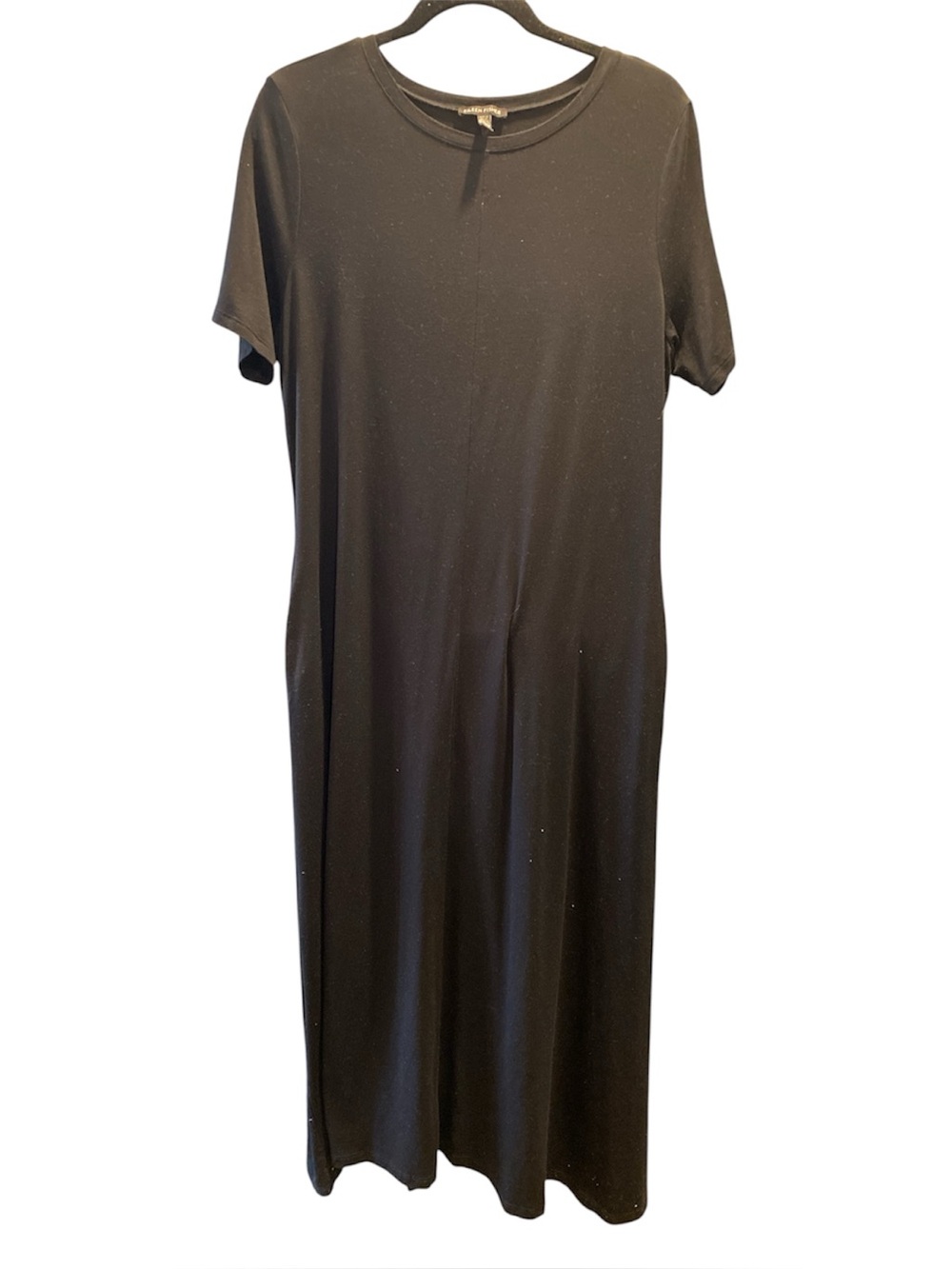 Eileen Fisher Black Short Sleeve Maxi dress Size Large
